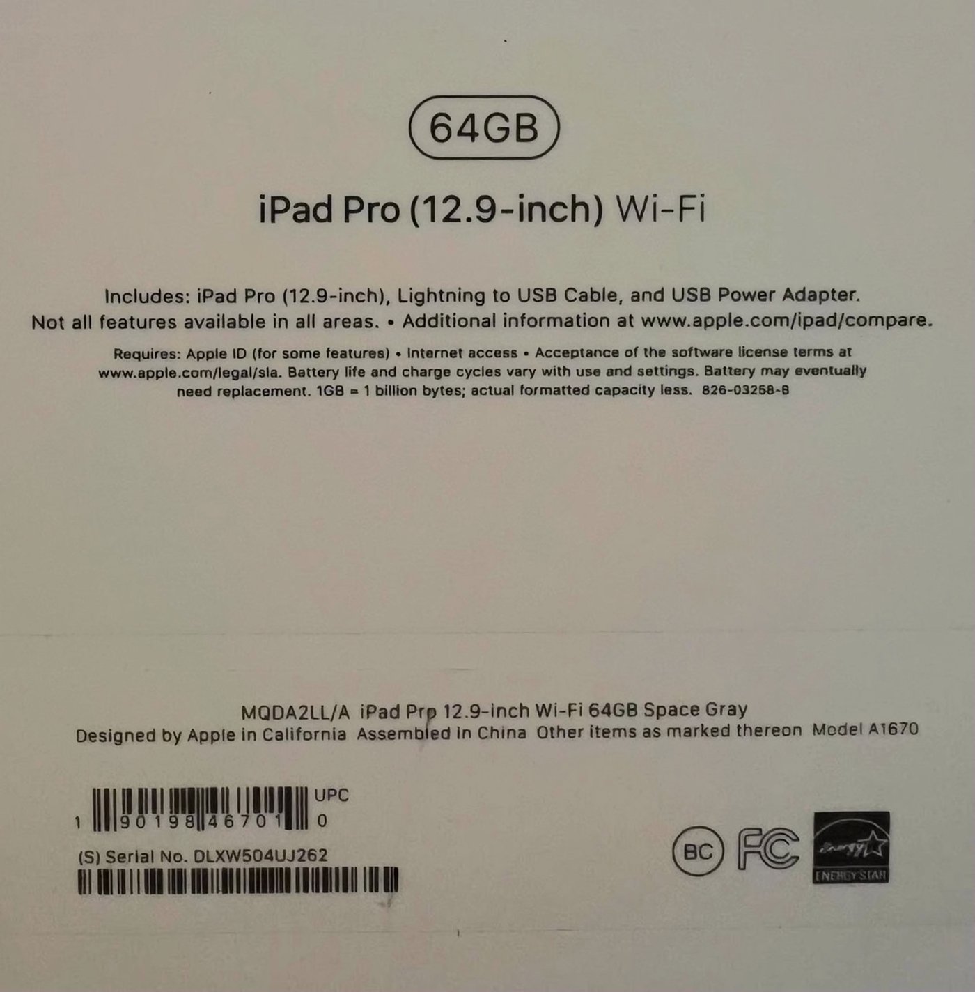 Apple iPad Pro 2nd Generation 64GB Space Gray Unlocked - Used image 5