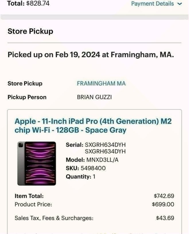 Apple iPad Pro 11 inch M2 128GB Space Gray Unlocked Used image 4