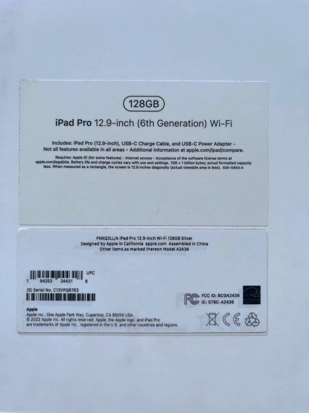 Apple iPad Pro 12.9 128GB Silver Unlocked - Used image 2