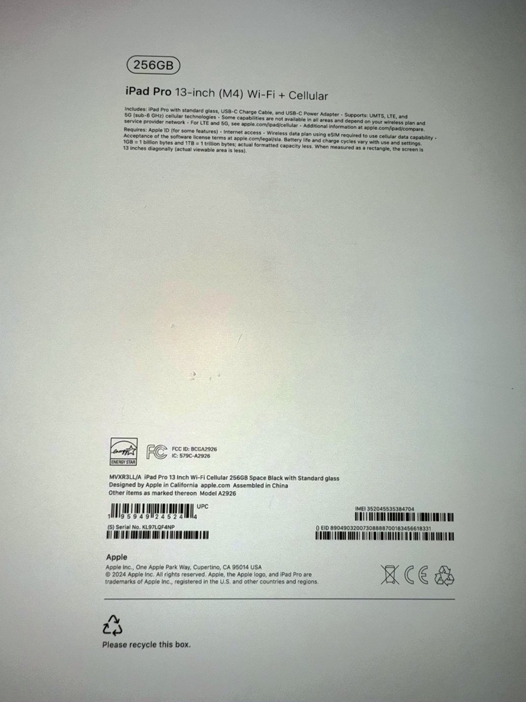 Apple iPad Pro 13 inch 256GB Unlocked Used image 5