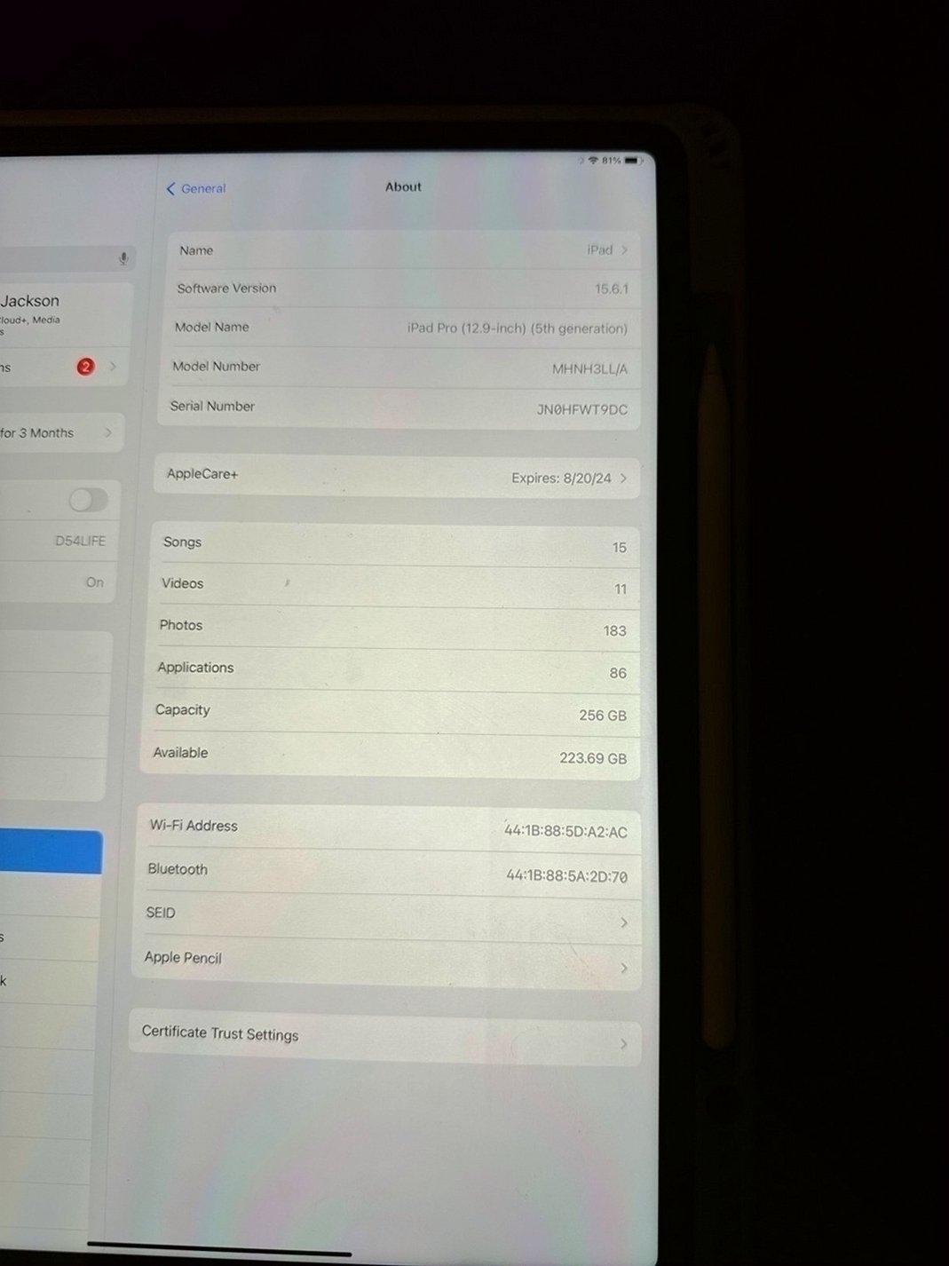 Apple iPad Pro 12 256GB Unlocked Used image 2