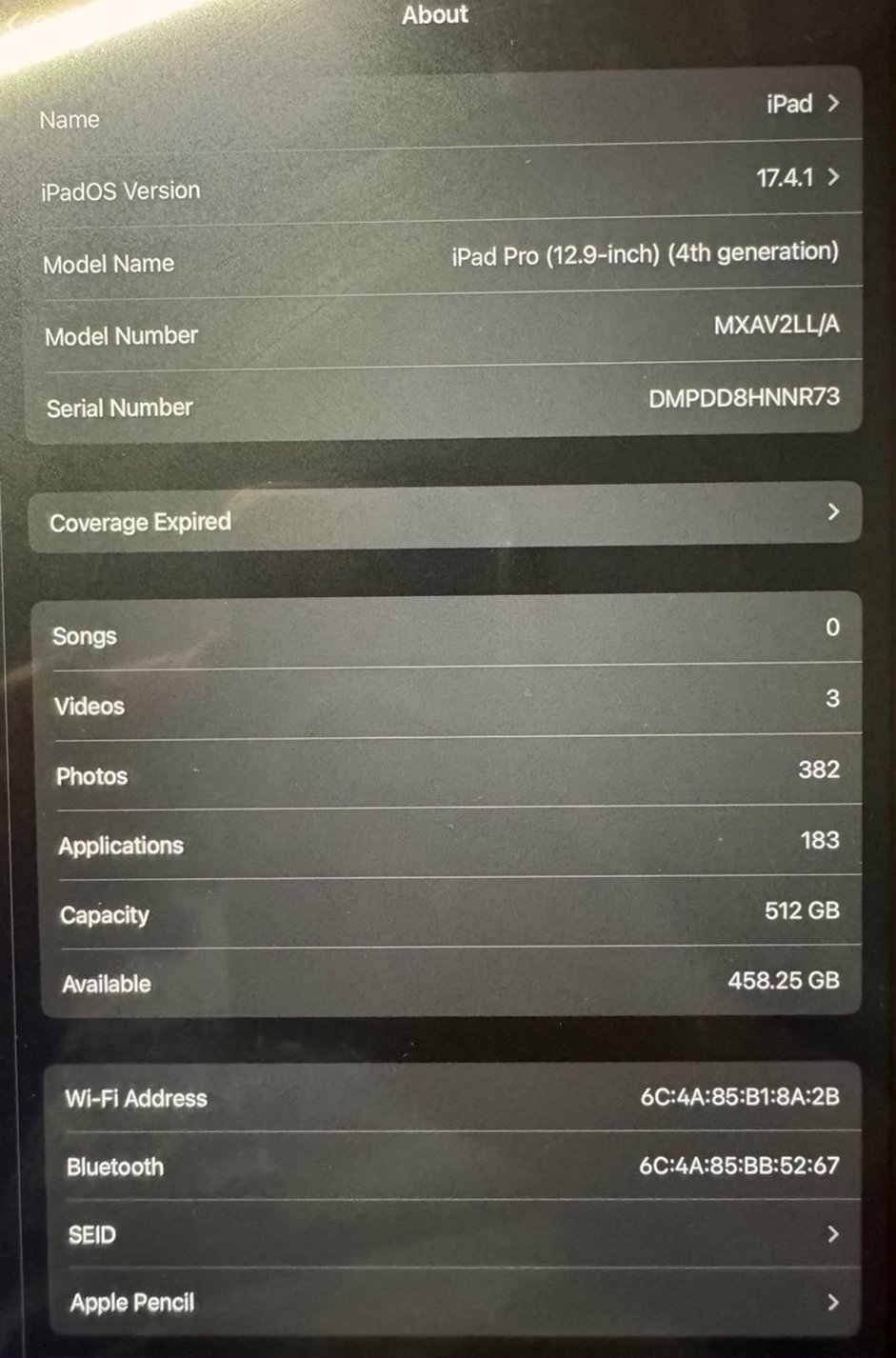 Apple iPad Pro 12.9 512GB Space Gray Unlocked - Used image 4