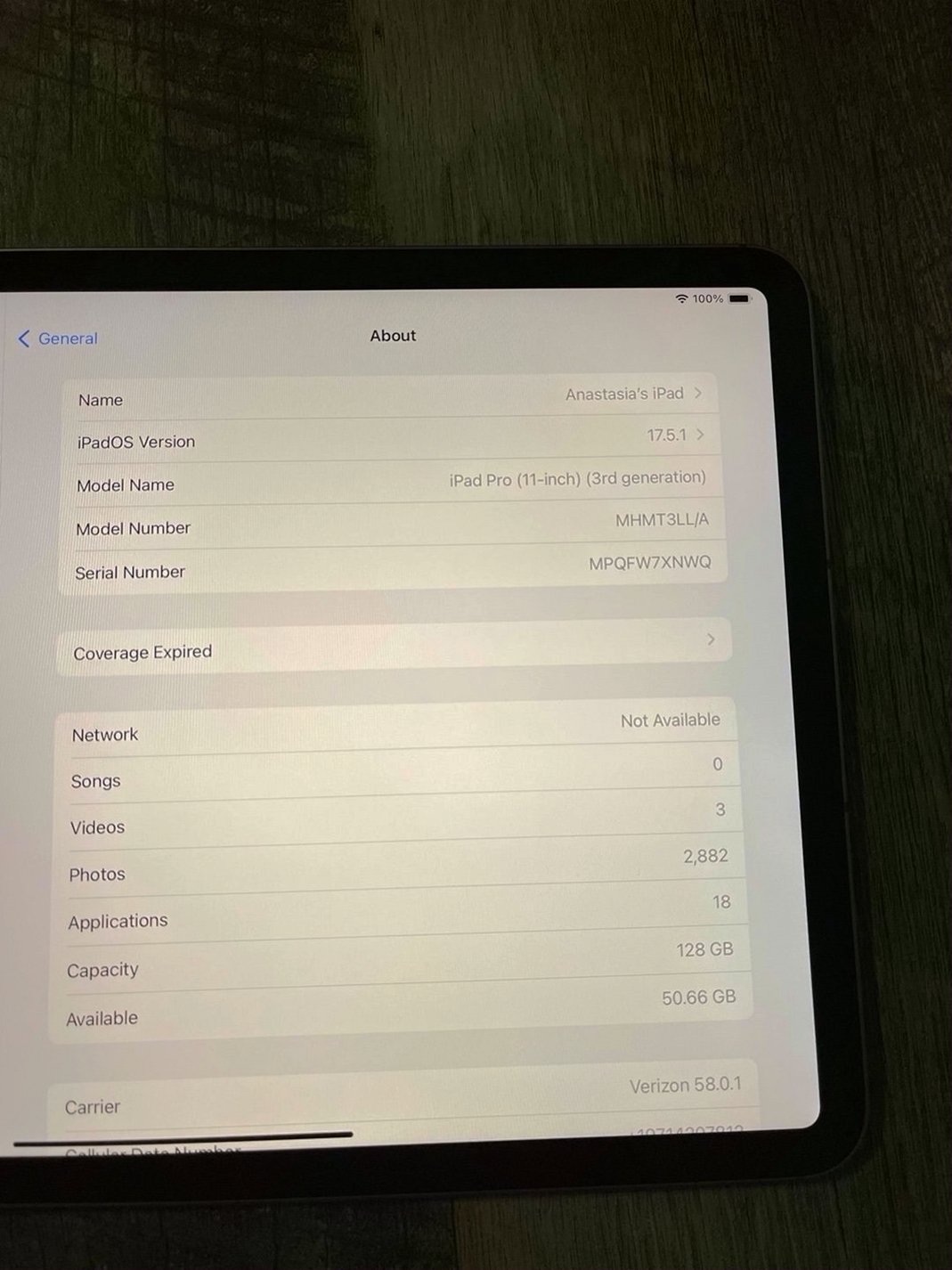 Apple iPad Pro 11-inch 3rd Gen 128GB Unlocked Used image 2