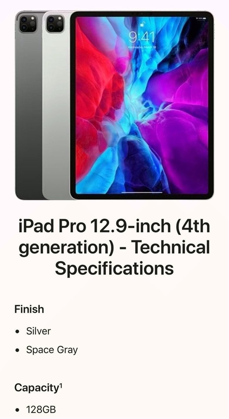 Apple iPad Pro 12.9 4th Gen 128GB Space Gray Unlocked - Used