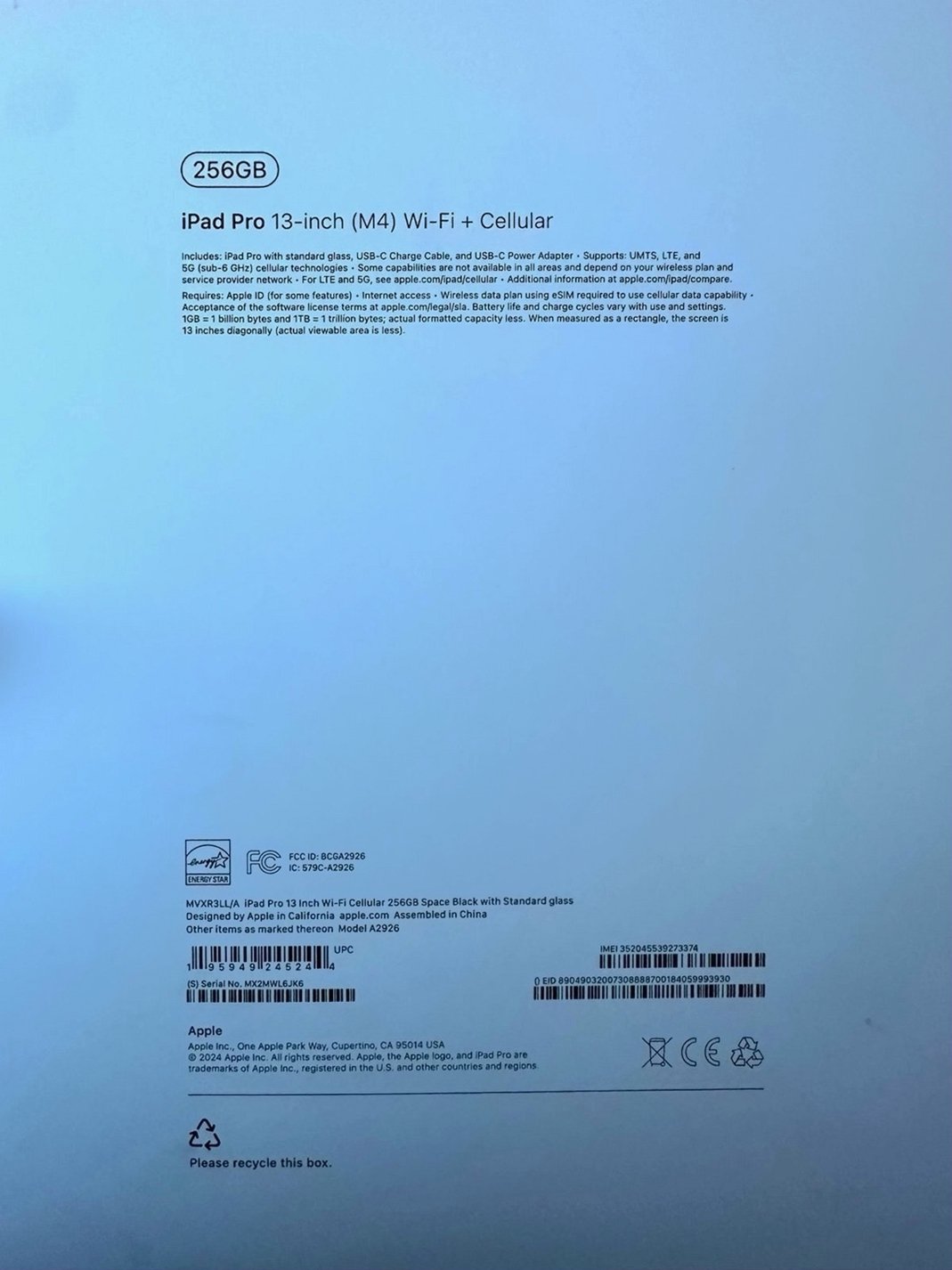 Apple iPad Pro 13 inch 256GB WiFi + Cellular Unlocked - Used image 2