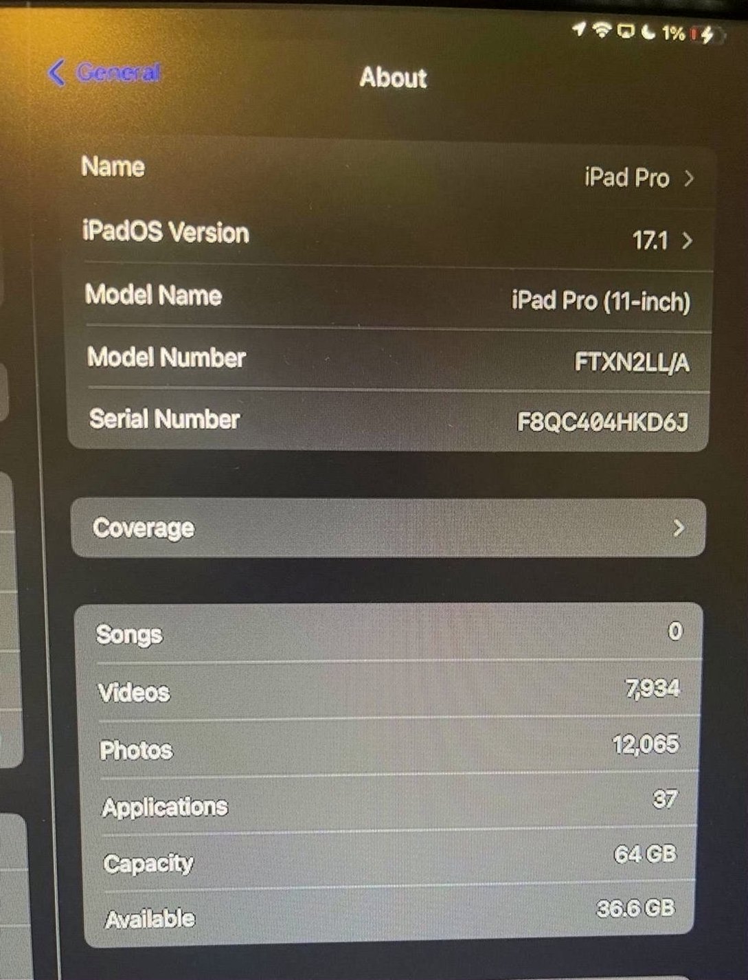 Apple iPad Pro 3rd Gen 64GB Space Gray Unlocked - Used image 4