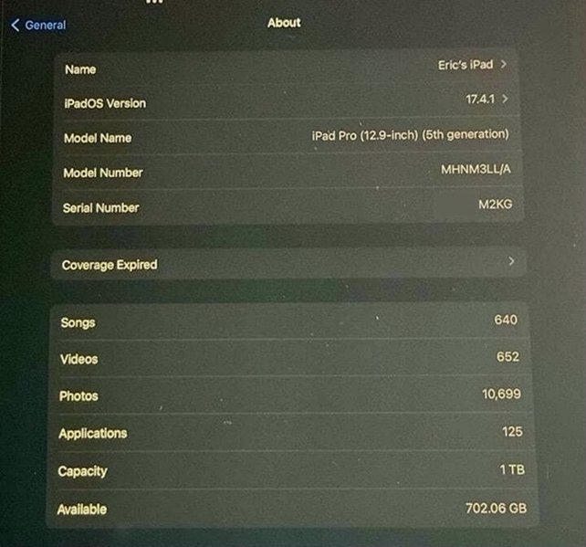 Apple iPad Pro 12.9" 1TB Space Gray Unlocked - Used image 5