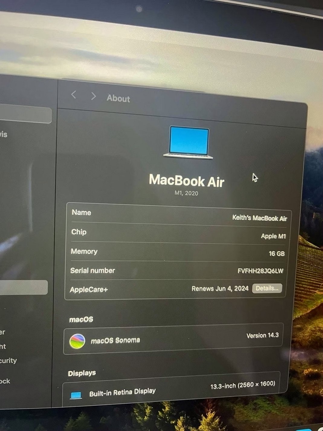 Apple MacBook Air M1 256GB Silver - Used image 2