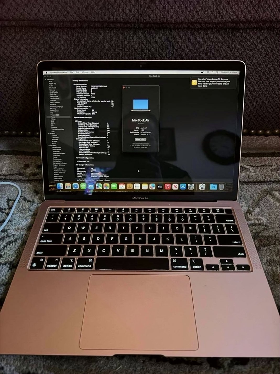 Apple MacBook Air 2020 M1 256GB Gold Unlocked - Used