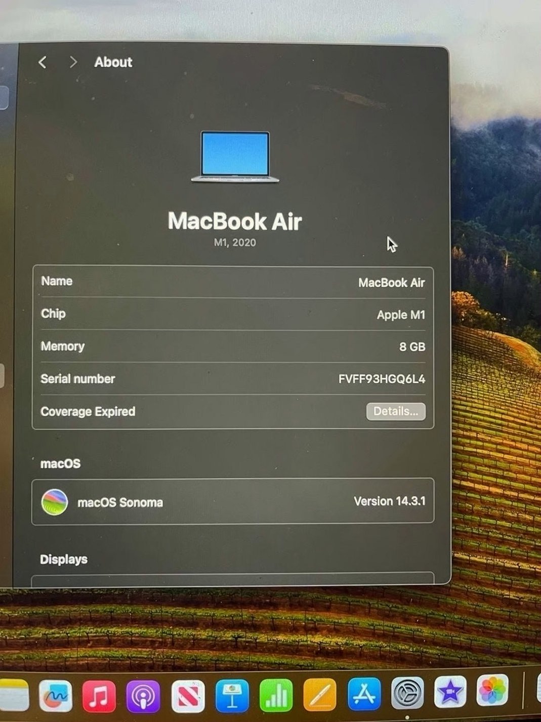 Apple MacBook Air M1 2020 8GB 256GB Used image 5
