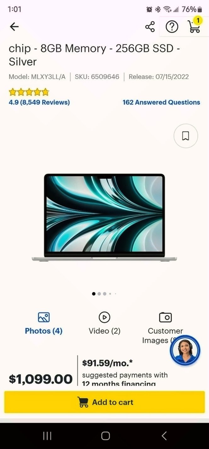 Apple MacBook Air M2 256GB Unlocked - Used image 5
