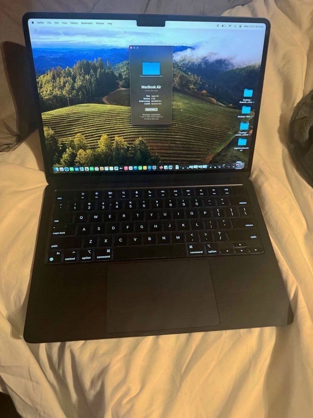 Apple MacBook Air 13-inch M3 256GB Blue - Used