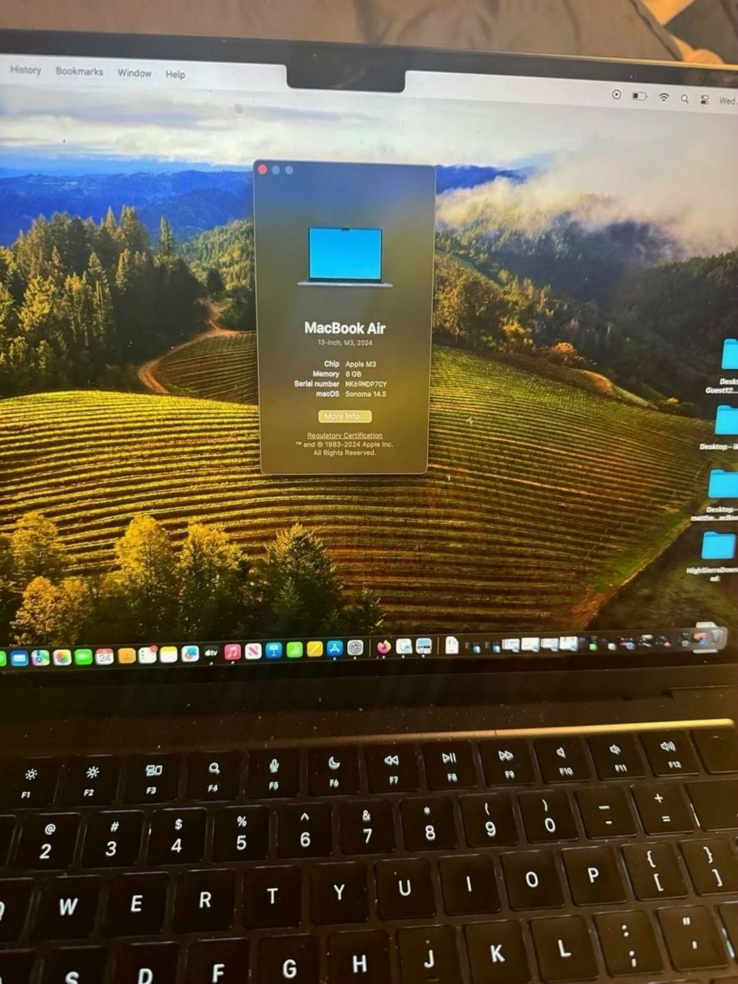 Apple MacBook Air 13-inch M3 256GB Blue - Used image 2