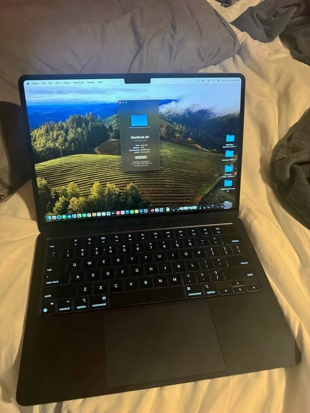 Apple MacBook Air 13-inch M3 256GB Blue - Used image 3