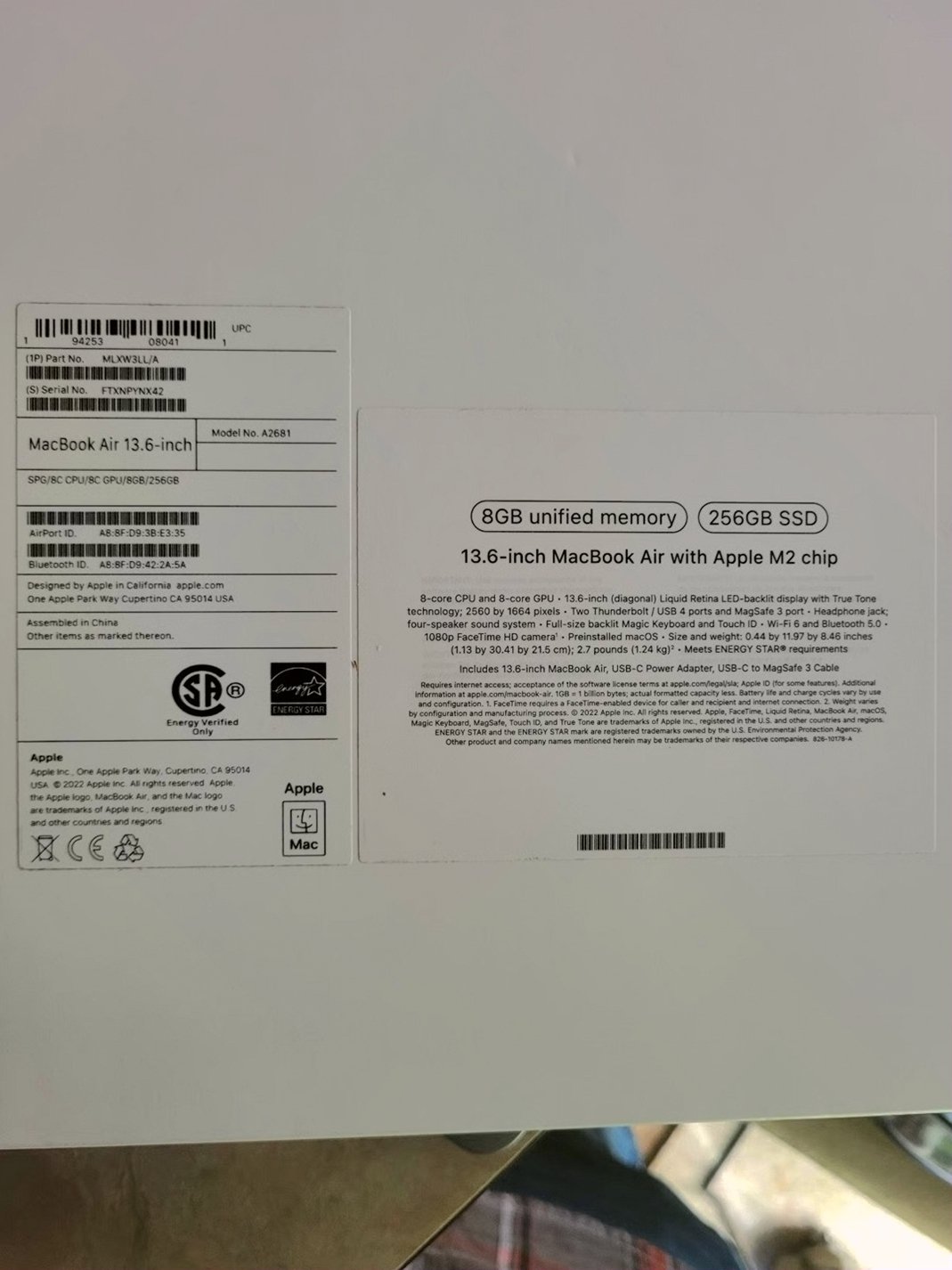 Apple MacBook Air M2 256GB Space Gray Unlocked - Used image 4