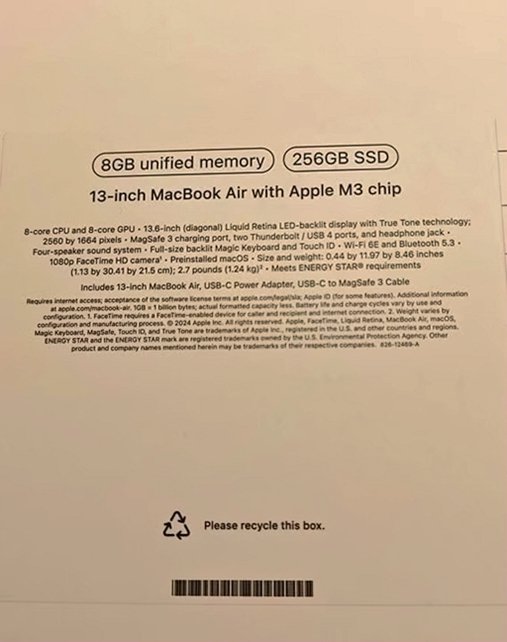 Apple MacBook Air 2024 M3 256GB Navy Blue Unlocked - Used image 5