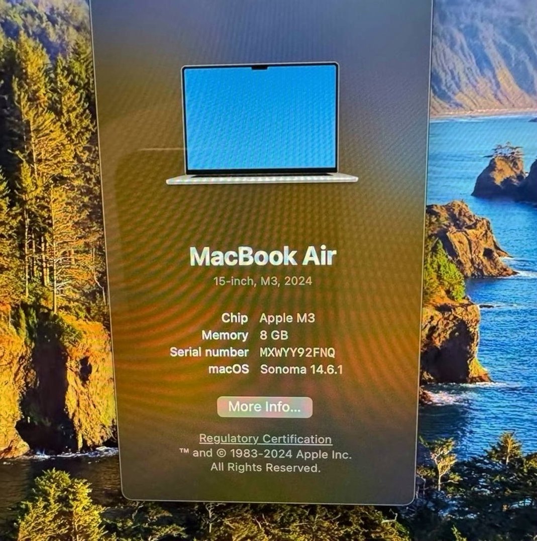 Apple MacBook Air 15 inch M3 256GB Starlight Unlocked - Used image 5