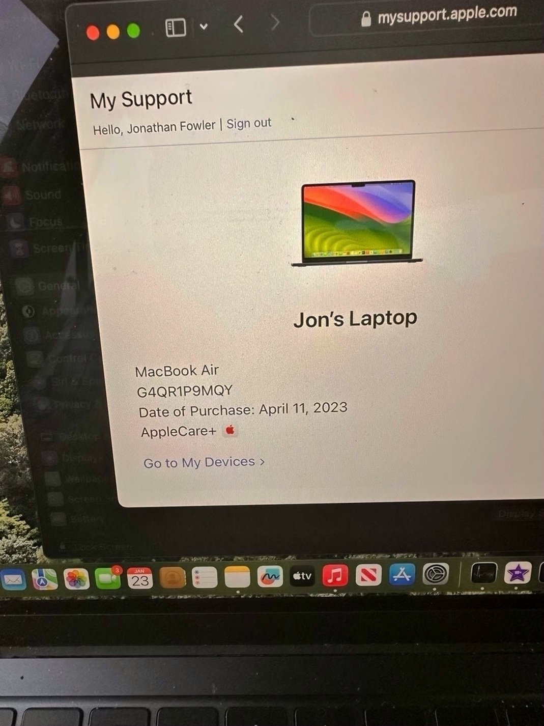 Apple MacBook Air M2 2022 512GB Space Gray Unlocked - Used image 2