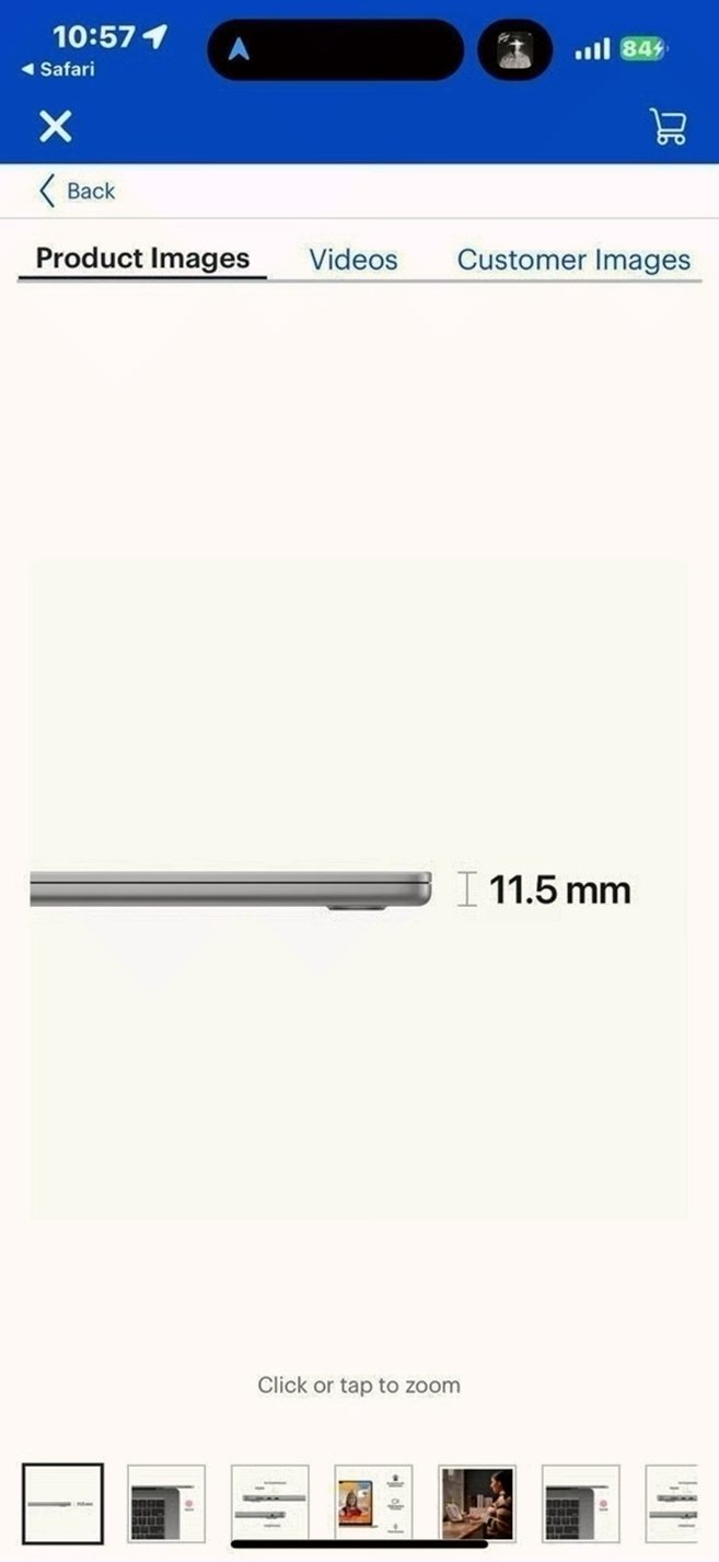 Apple Macbook Air 15in M2 512GB Midnight Used image 2