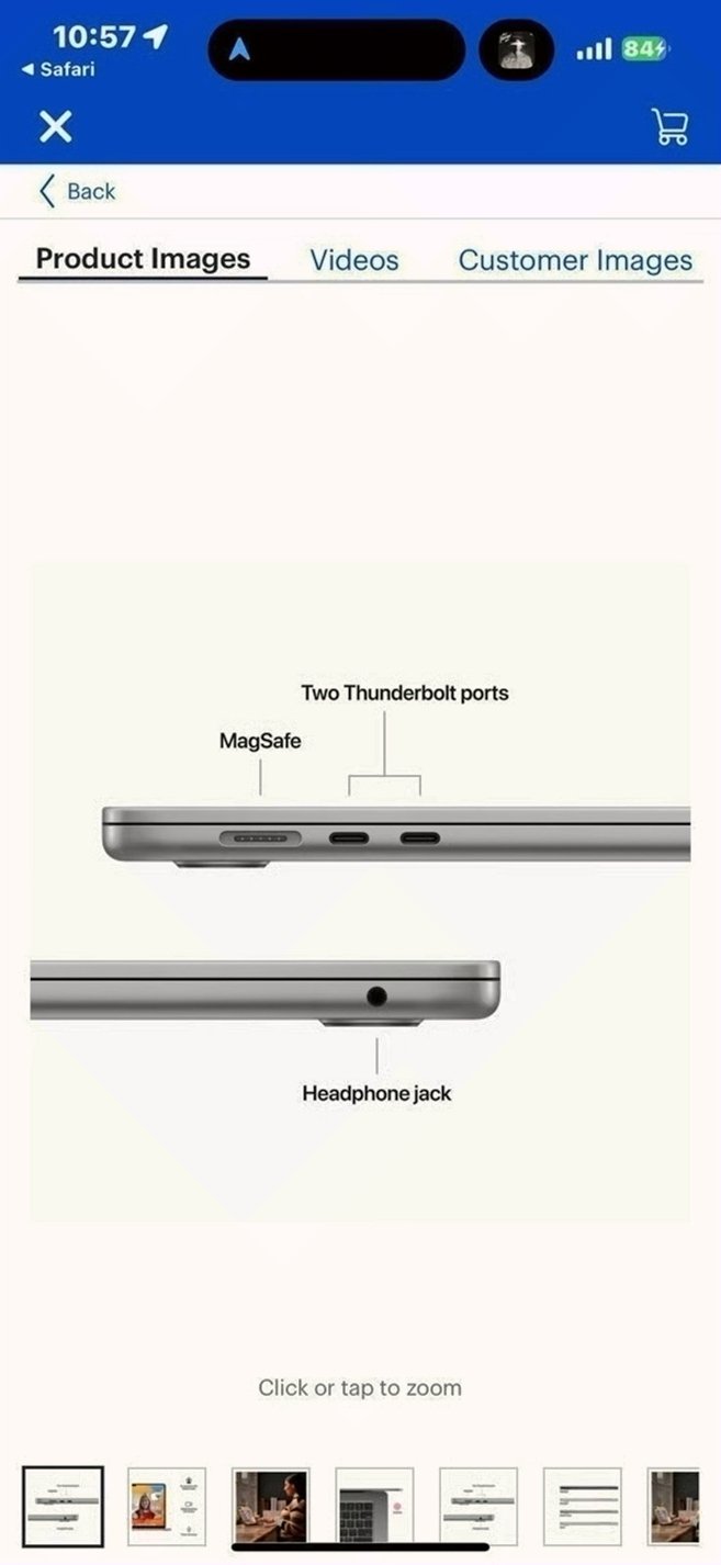 Apple Macbook Air 15in M2 512GB Midnight Used image 4