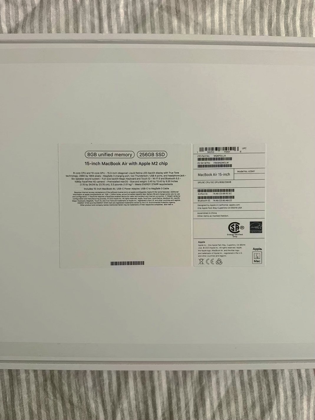 Apple MacBook Air 15in M2 256GB Space Grey Unlocked - Used image 2