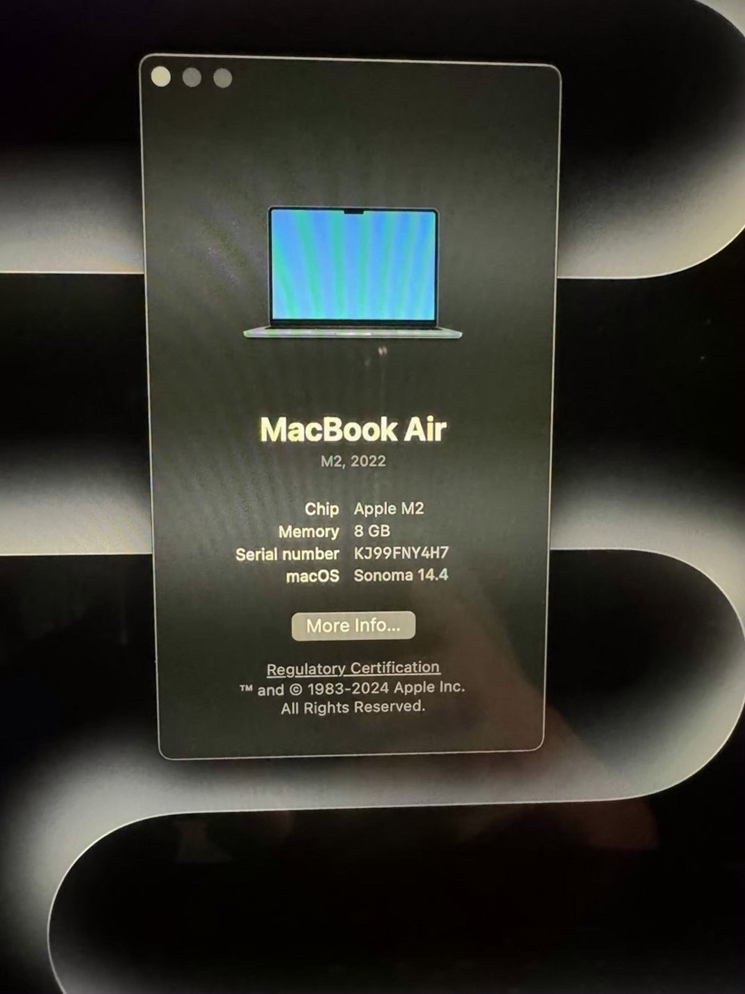 Apple Macbook Air M2 256GB Midnight Used image 2