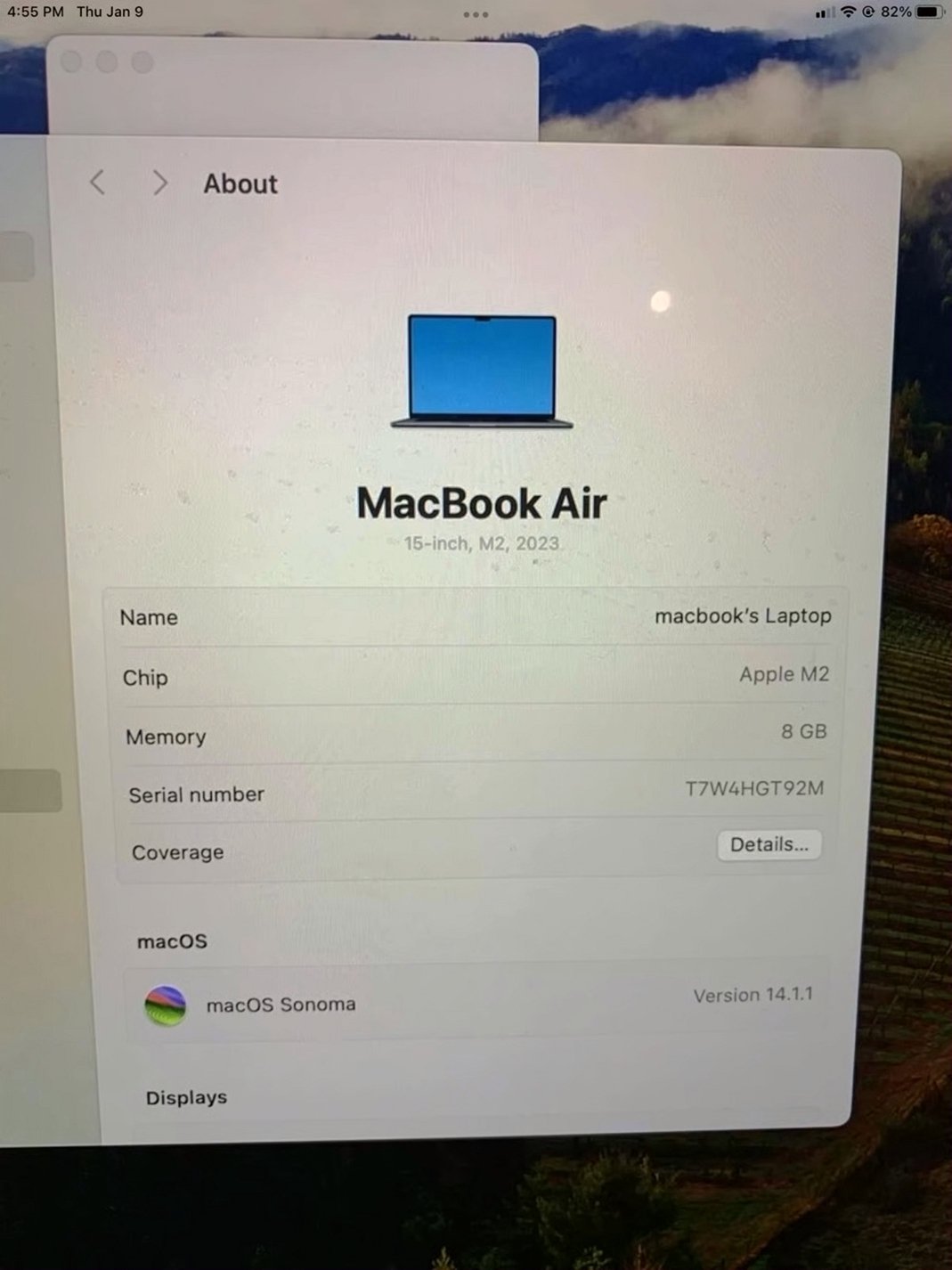 Apple MacBook Air 15-inch M2 256GB Blue - Used image 5