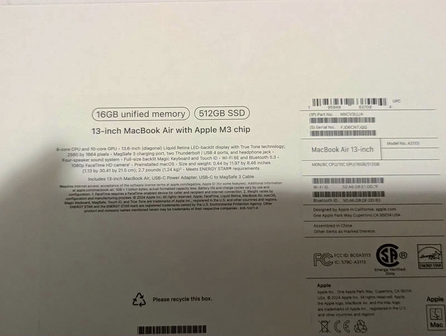 Apple MacBook Air 13-inch 512GB Space Gray Unlocked - Used image 2