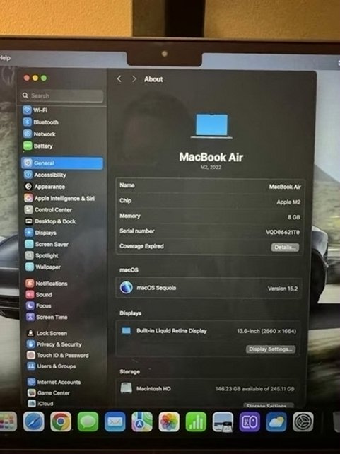 Apple MacBook Air 13.6" M2 Chip 256GB - Used image 2
