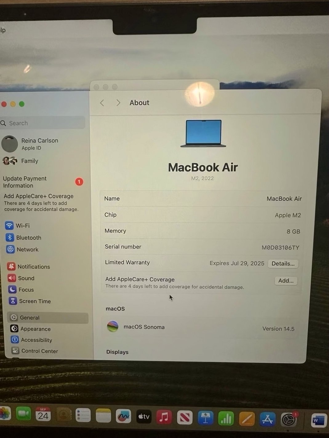 Apple MacBook Air 13in M2 256GB SSD Unlocked Used image 5