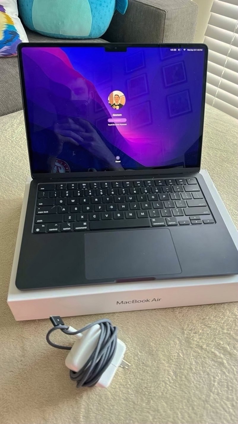 Apple Macbook Air A2681 256GB Midnight Blue Unlocked - Used image 3
