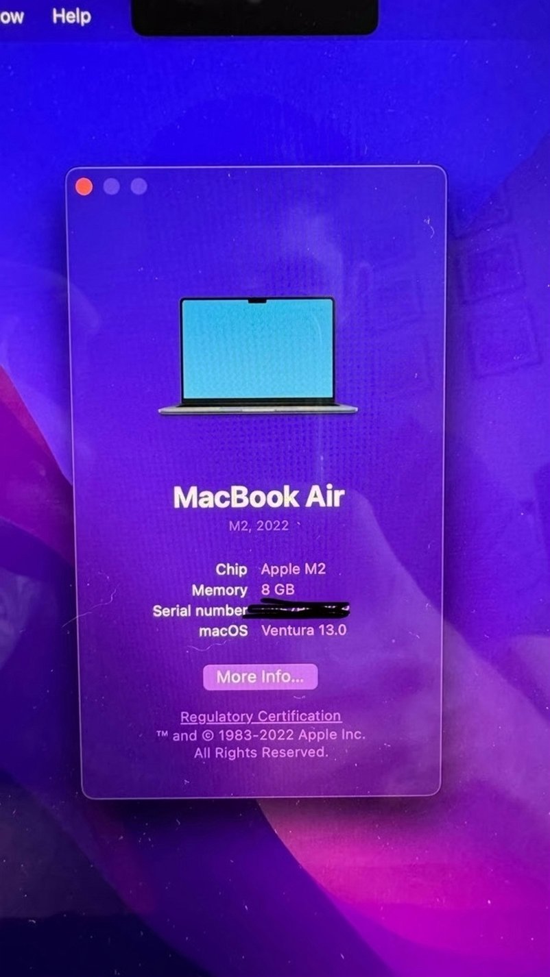 Apple Macbook Air A2681 256GB Midnight Blue Unlocked - Used image 5