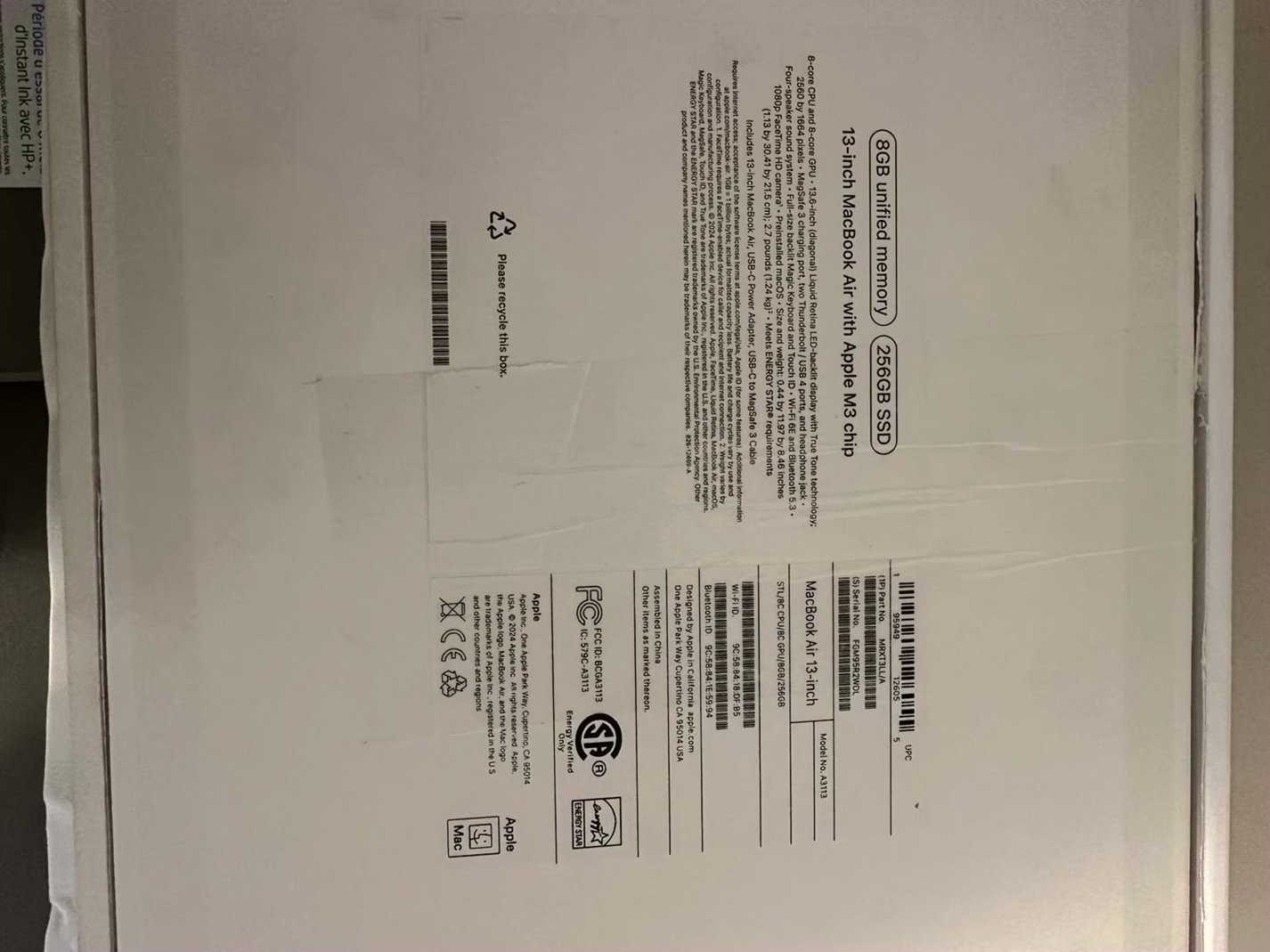 Apple MacBook Air 13-inch M3 256GB Starlight Unlocked - Used image 5