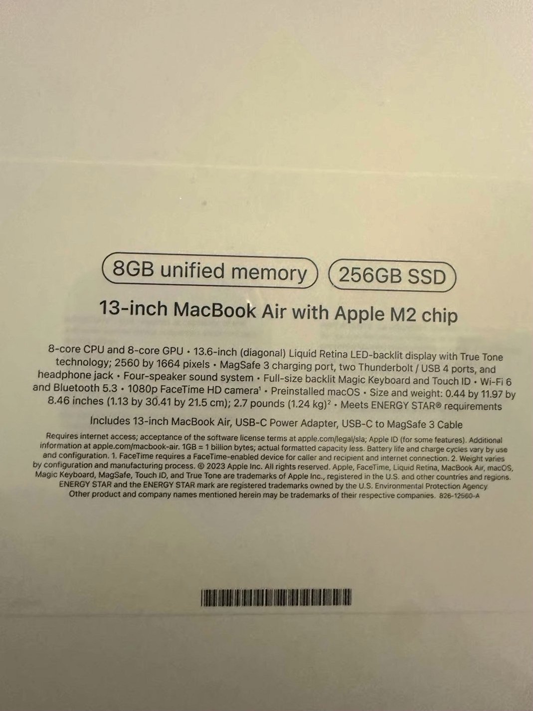 Apple MacBook Air M2 15 7E87 256GB Silver Unlocked - Used image 5