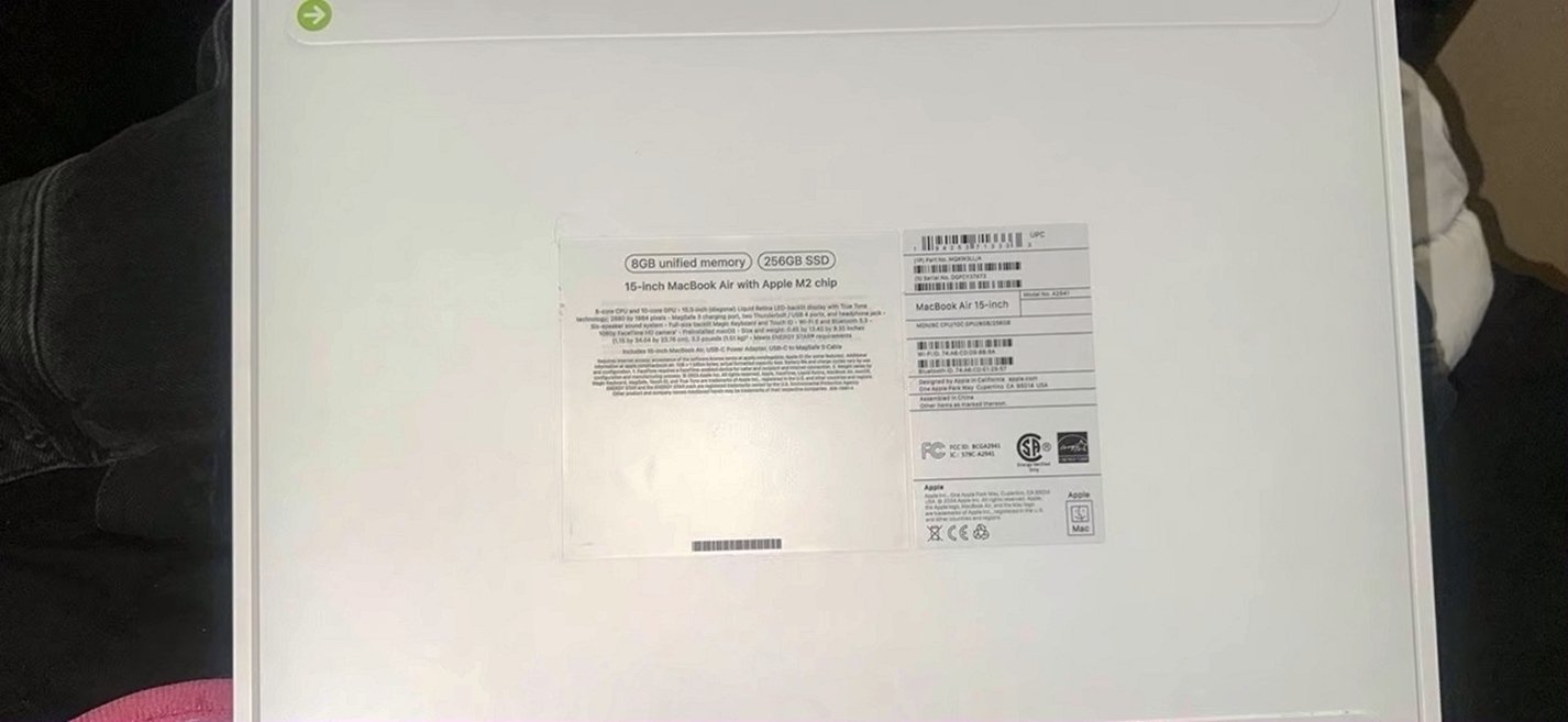 Apple MacBook Air M2 15 inch 256GB Midnight Unlocked - Used image 2