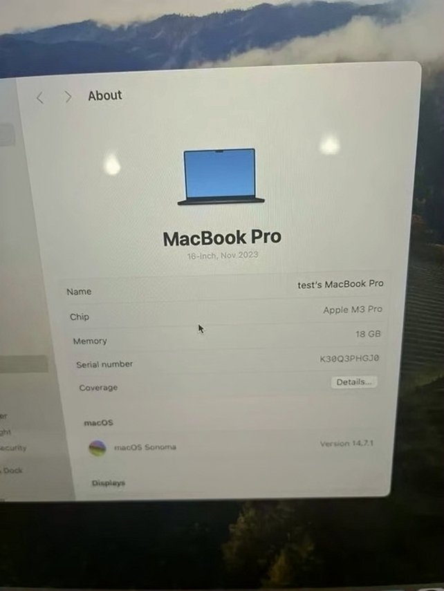 Apple MacBook Pro 16" M3 Pro 18C GPU 512GB Space Gray Unlocked - Used image 3