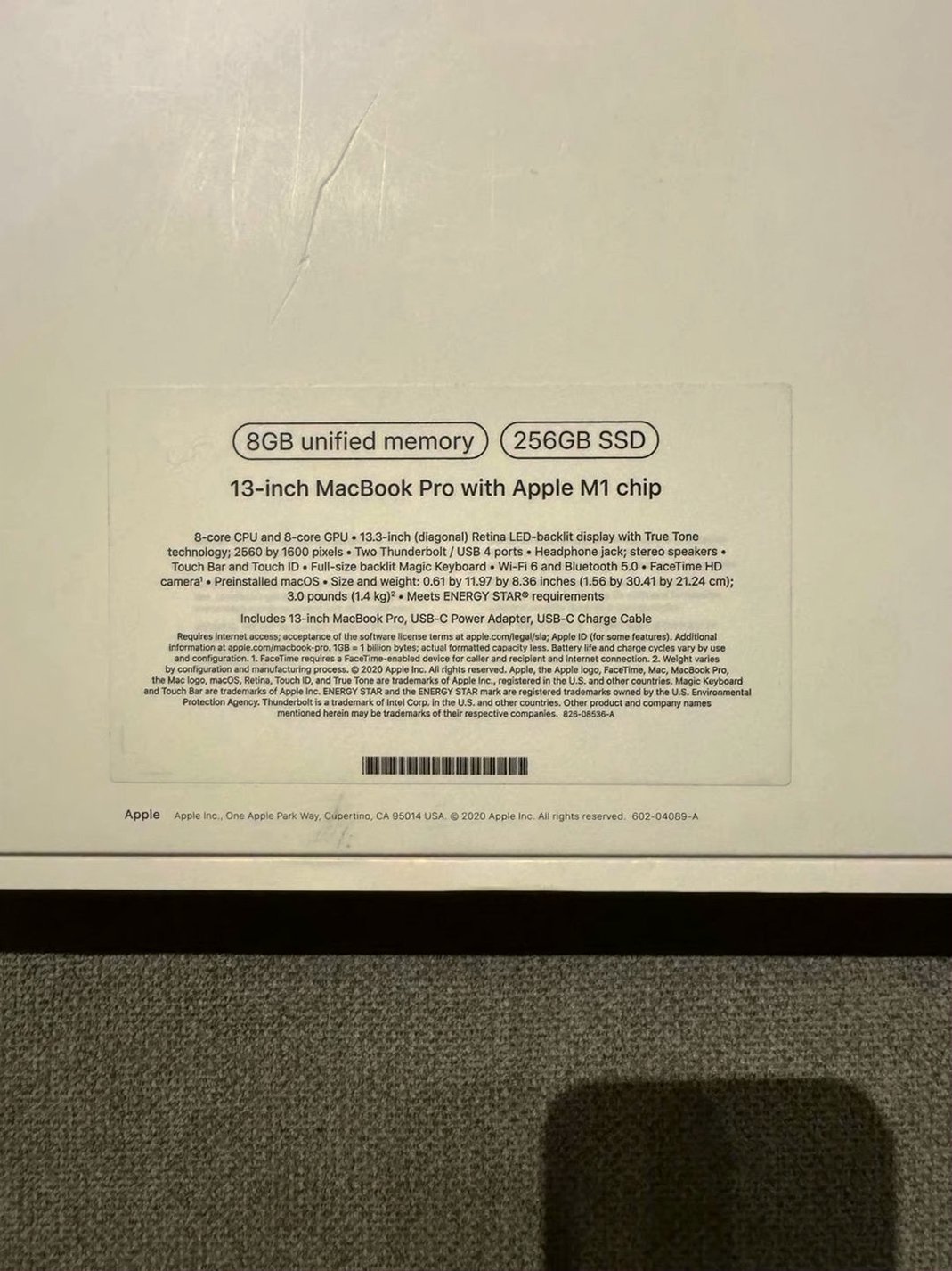 Apple MacBook Pro M1 2020 256GB Silver Unlocked - Used image 5