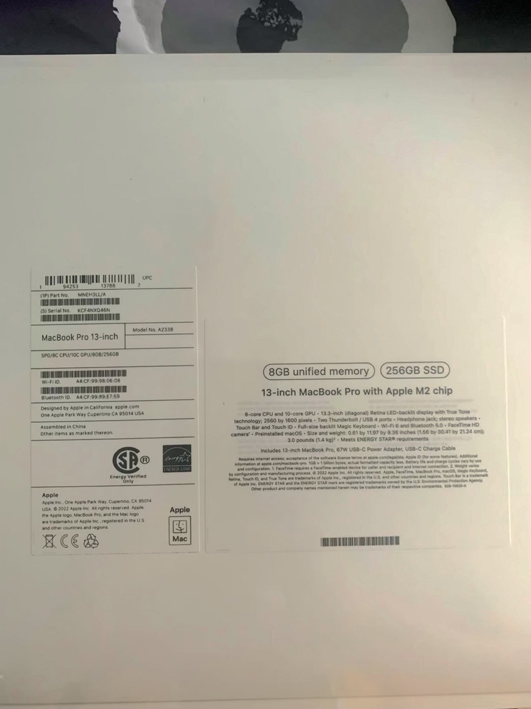 Apple MacBook Pro 13in. M2 256GB Unlocked - Used image 4