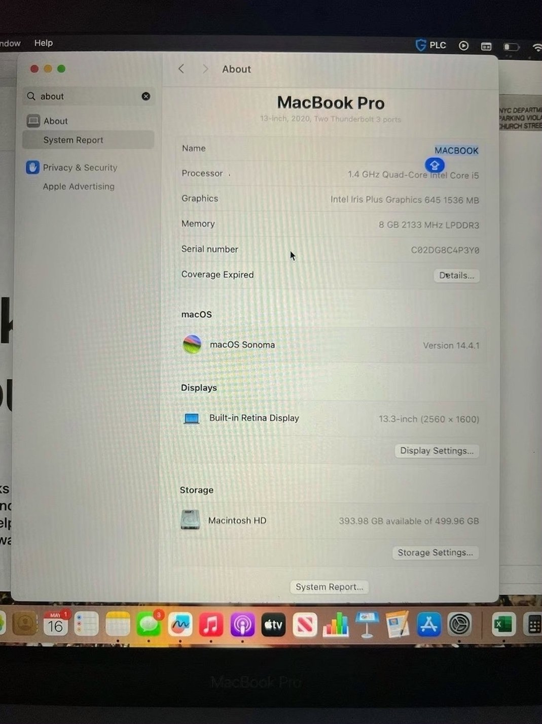 Apple MacBook Pro 13.3 inch 500GB with Touch Bar Unlocked - Used image 5
