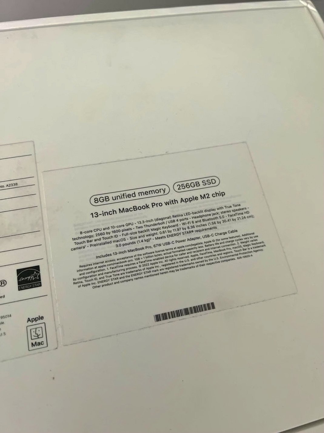 Apple MacBook Pro 13inch M2 Chip 8K38 256GB Space Gray Unlocked - Used image 3