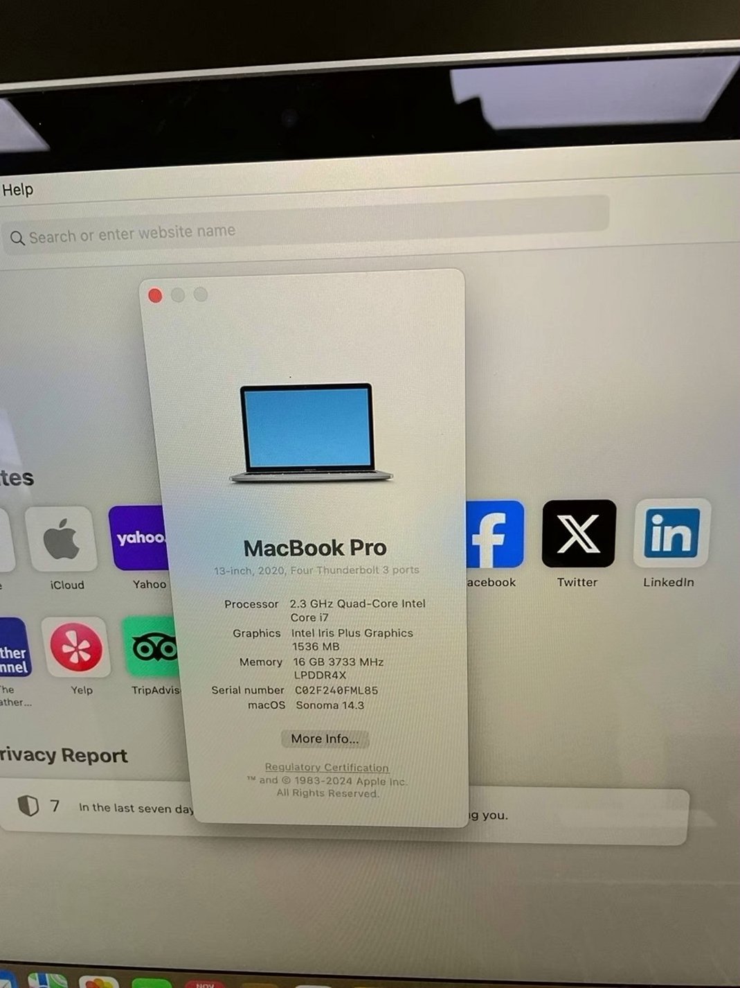 Apple MacBook Pro 13” 2020 i7 16GB 500GB SSD Unlocked - Used image 2