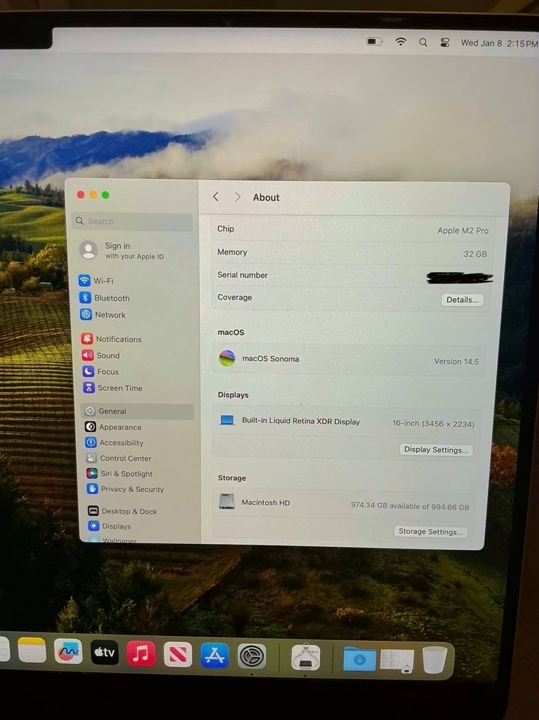 Apple MacBook Pro 2023 1TB Silver Unlocked - Used image 2