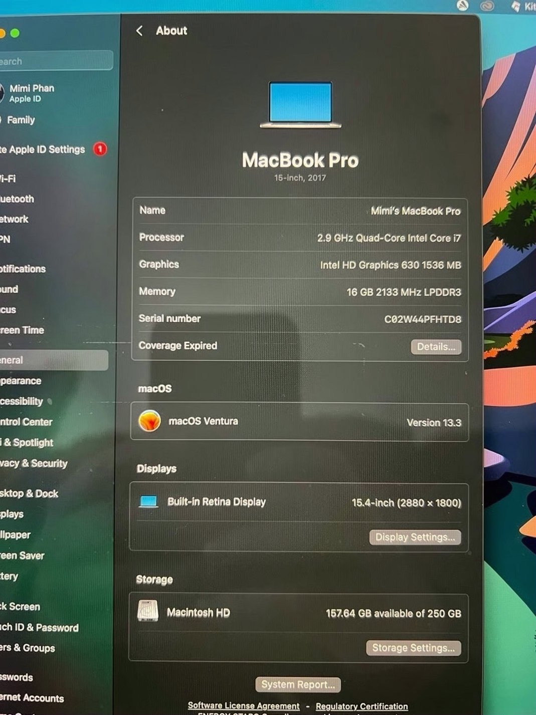 Apple MacBook Pro 2017 15” 256GB Silver Unlocked - Used image 3
