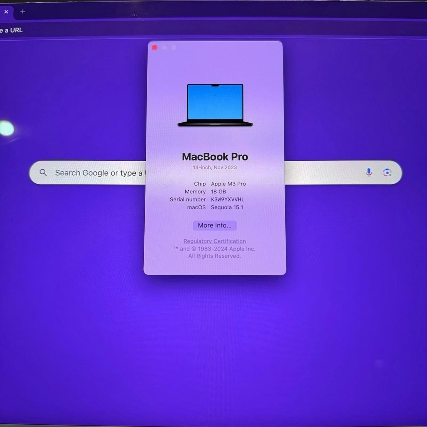 Apple MacBook Pro M3 Pro 500GB Space Grey Unlocked - Used image 4