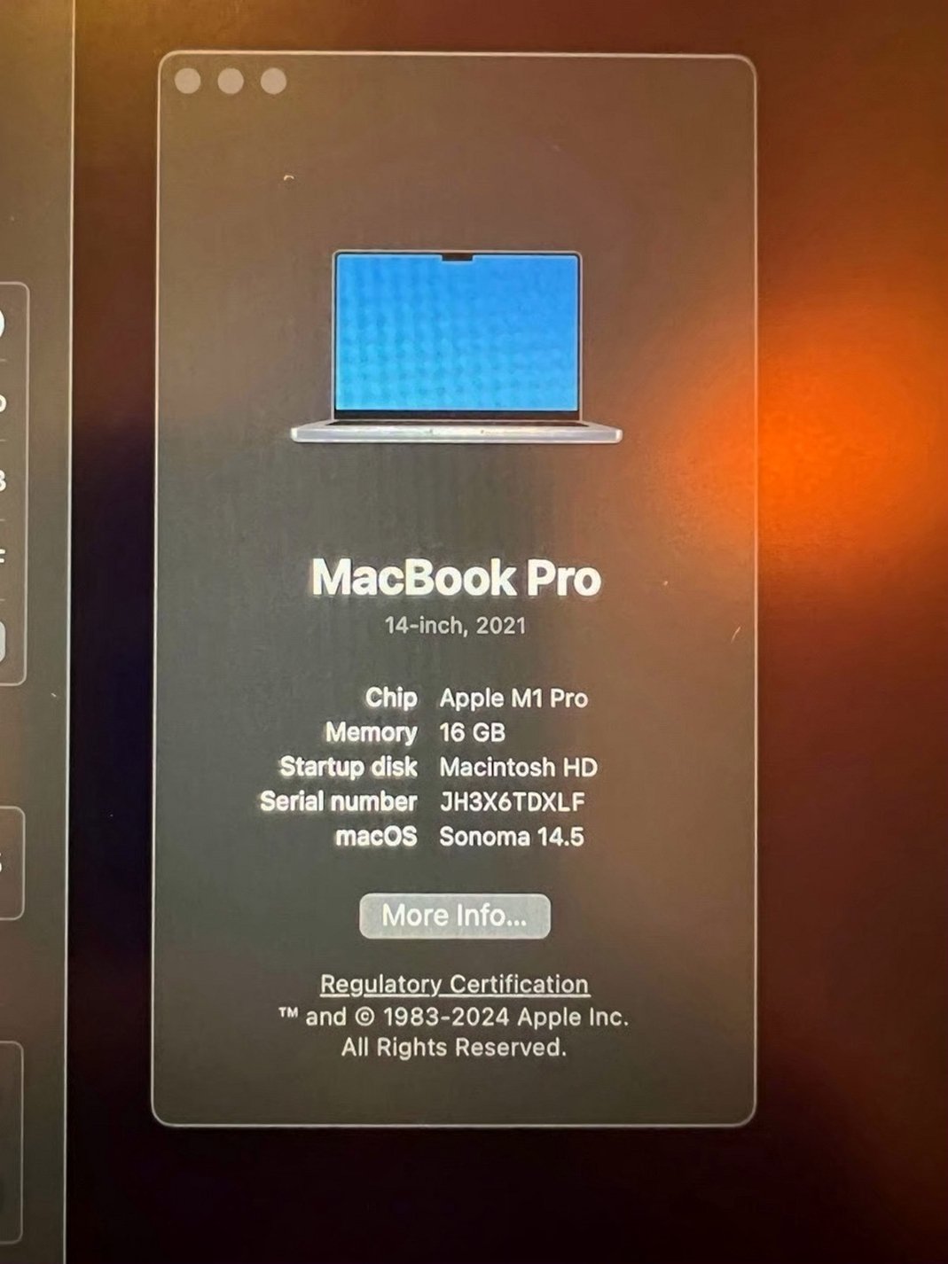 Apple MacBook Pro 14 Inch M1 Pro 1TB Space Gray - Used image 5