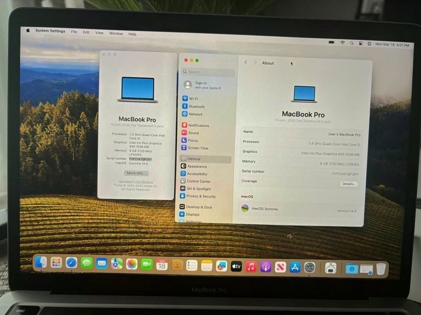Apple MacBook Pro 2020 Open Box 1S63 512GB Space Gray Unlocked - Used image 3