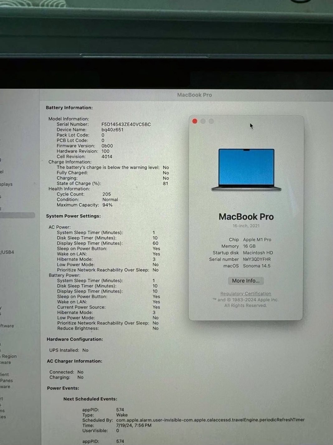 Apple MacBook Pro M1 1TB Space Grey Unlocked - Used image 3