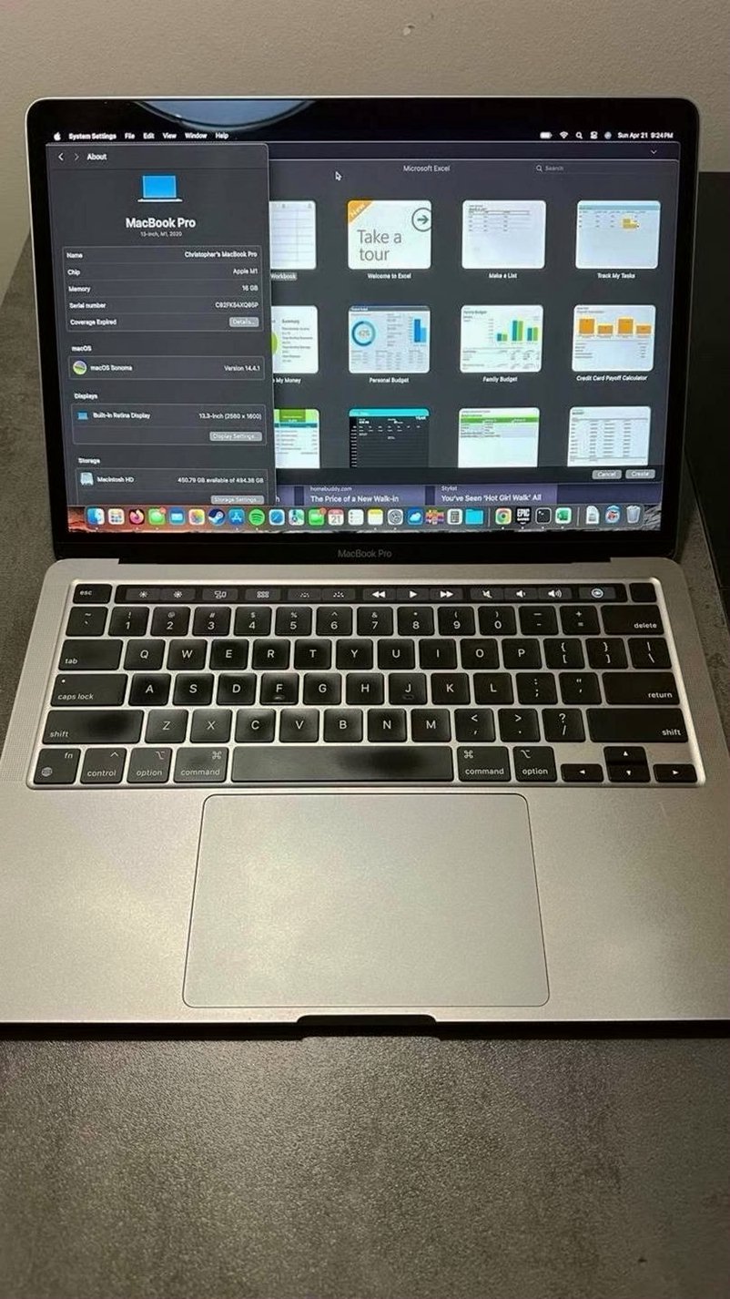 Apple MacBook Pro M1 512GB Space Gray Unlocked - Used image 2