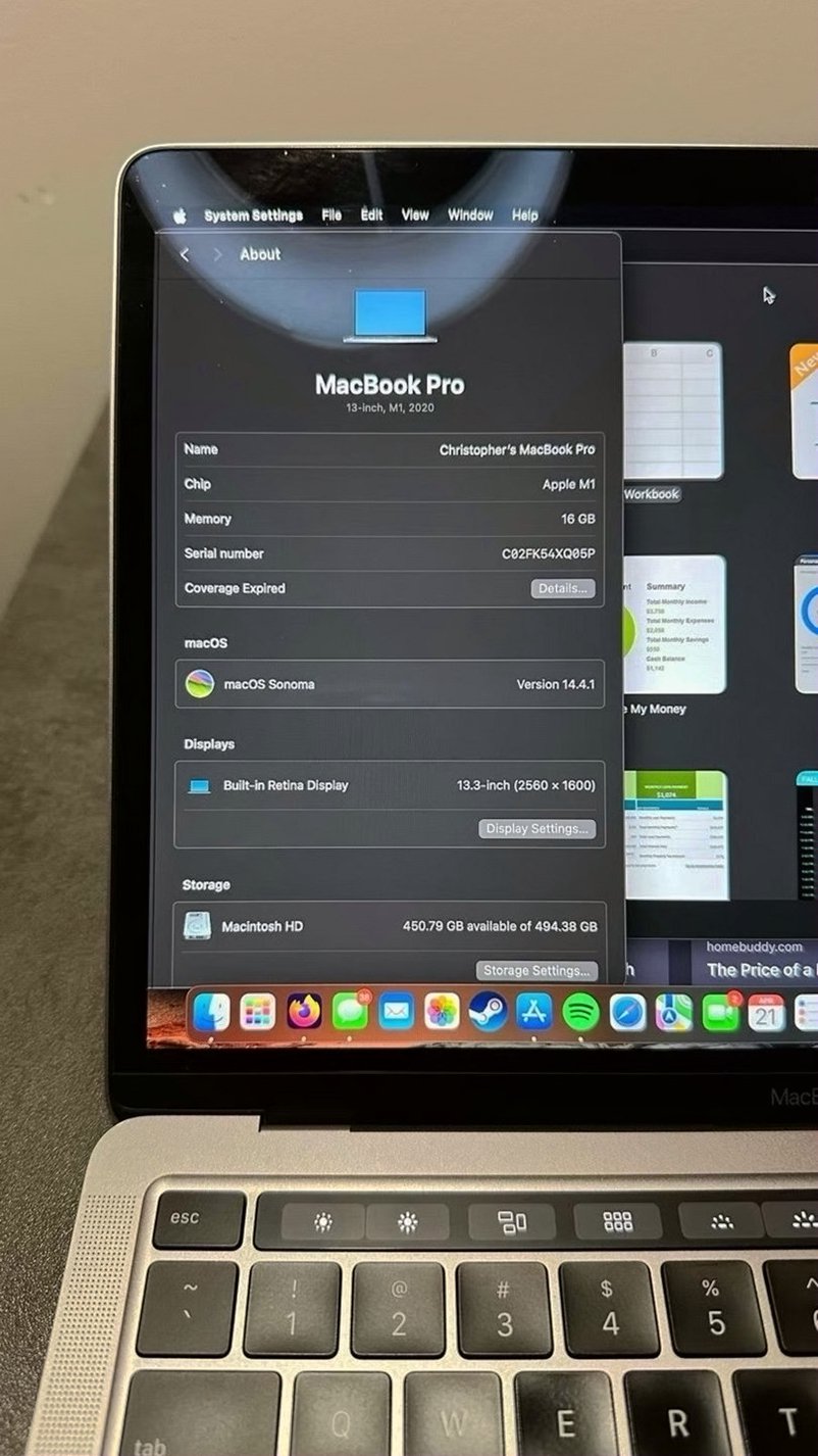 Apple MacBook Pro M1 512GB Space Gray Unlocked - Used image 3