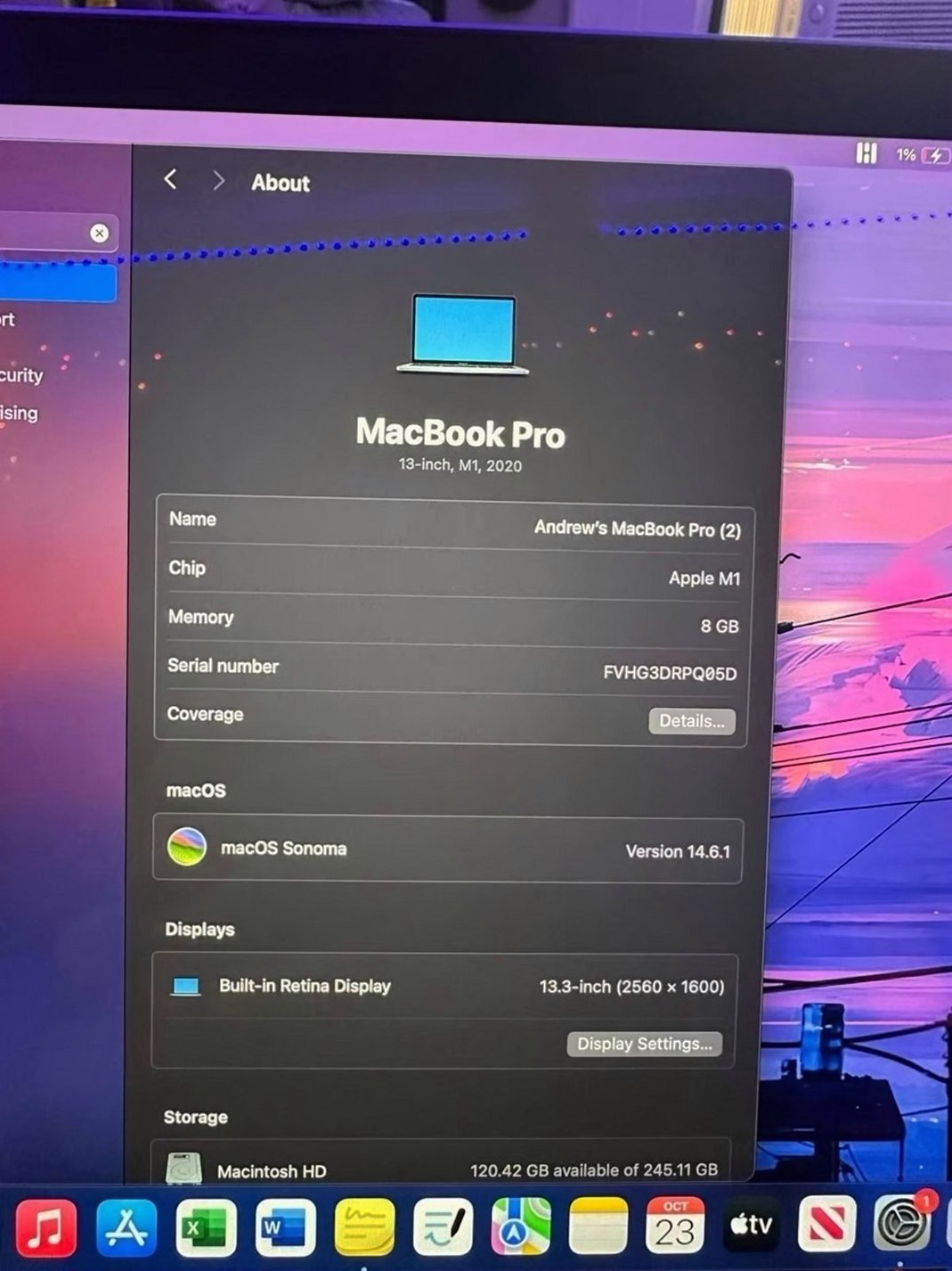 Apple MacBook Pro M1 2020 13 inch Unlocked - Used image 5